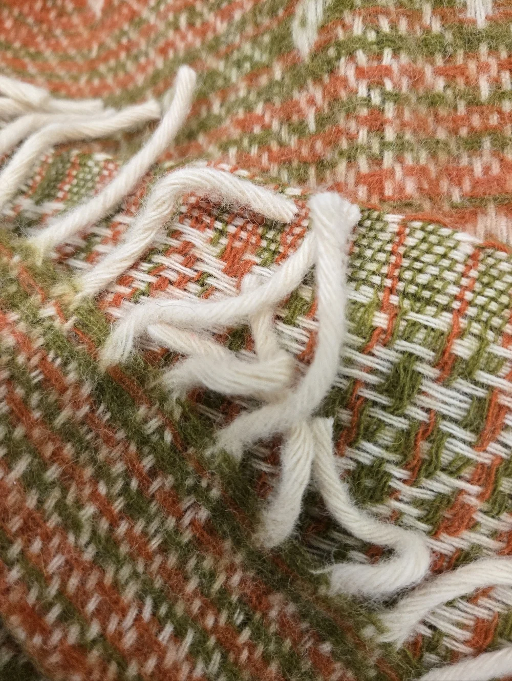 NWT Faribo 100% Wool‎ Fringed Blanket